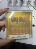 French glitter press on nails