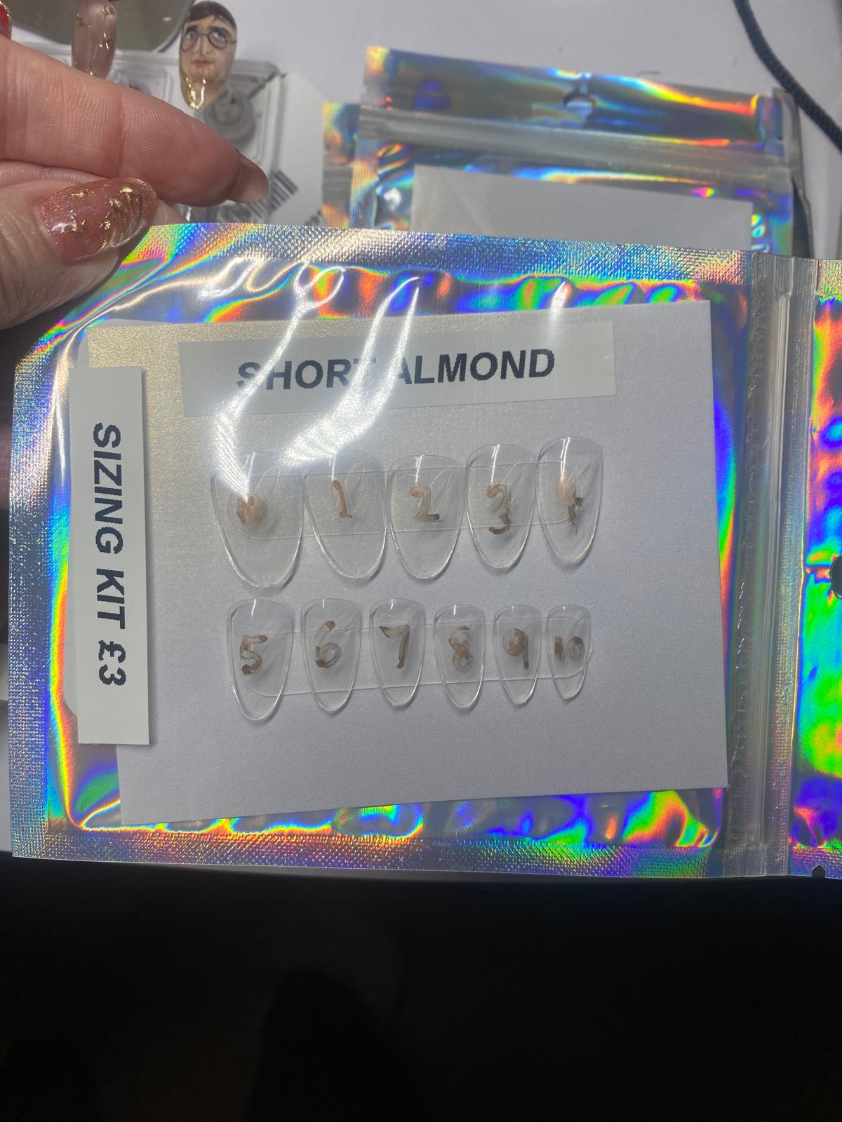 Short almond Sizing kit