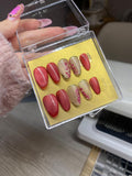 Cherry Blossom Cat eye press on nails