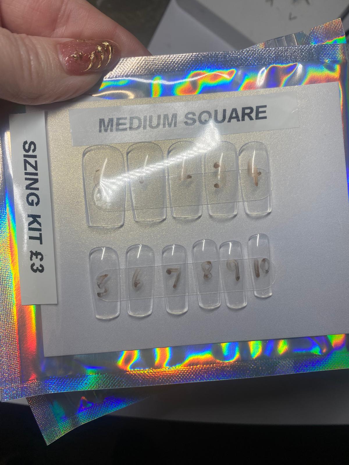 Medium square sizing kit