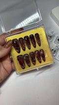 Gothic cat eye press on nails